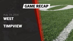 Recap: West  vs. Timpview  2016