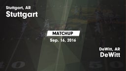 Matchup: Stuttgart High vs. DeWitt  2016