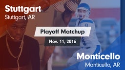 Matchup: Stuttgart High vs. Monticello  2016