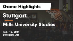 Stuttgart  vs Mills University Studies  Game Highlights - Feb. 10, 2021