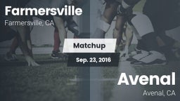 Matchup: Farmersville High vs. Avenal  2016