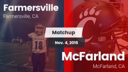 Matchup: Farmersville High vs. McFarland  2016