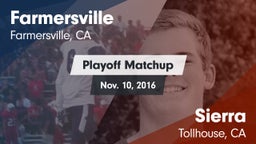 Matchup: Farmersville High vs. Sierra  2016