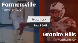 Matchup: Farmersville High vs. Granite Hills  2017