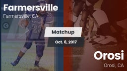 Matchup: Farmersville High vs. Orosi  2017
