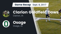 Recap: Clarion Goldfield Dows  vs. Osage  2017