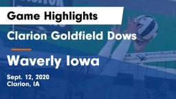 Clarion Goldfield Dows  vs Waverly  Iowa Game Highlights - Sept. 12, 2020