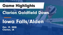 Clarion Goldfield Dows  vs Iowa Falls/Alden  Game Highlights - Oct. 19, 2020
