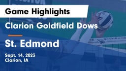 Clarion Goldfield Dows  vs St. Edmond  Game Highlights - Sept. 14, 2023