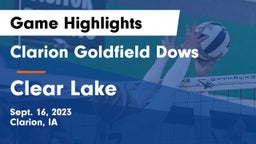 Clarion Goldfield Dows  vs Clear Lake  Game Highlights - Sept. 16, 2023