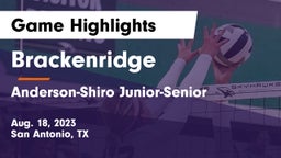 Brackenridge  vs Anderson-Shiro Junior-Senior  Game Highlights - Aug. 18, 2023