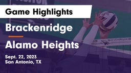 Brackenridge  vs Alamo Heights  Game Highlights - Sept. 22, 2023
