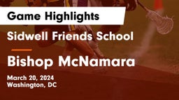 Sidwell Friends School vs Bishop McNamara  Game Highlights - March 20, 2024