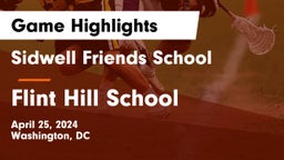 Sidwell Friends School vs Flint Hill School Game Highlights - April 25, 2024