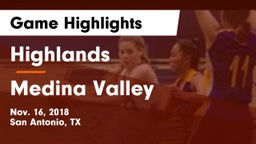 Highlands  vs Medina Valley  Game Highlights - Nov. 16, 2018