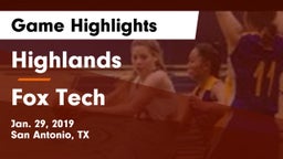 Highlands  vs Fox Tech  Game Highlights - Jan. 29, 2019