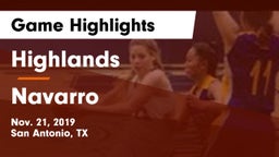 Highlands  vs Navarro  Game Highlights - Nov. 21, 2019