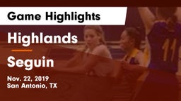 Highlands  vs Seguin  Game Highlights - Nov. 22, 2019