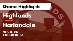 Highlands  vs Harlandale  Game Highlights - Nov. 13, 2021