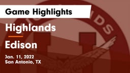 Highlands  vs Edison  Game Highlights - Jan. 11, 2022