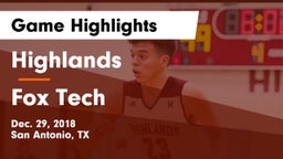 Highlands  vs Fox Tech  Game Highlights - Dec. 29, 2018