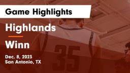 Highlands  vs Winn  Game Highlights - Dec. 8, 2023
