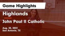 Highlands  vs John Paul II Catholic  Game Highlights - Aug. 20, 2022