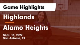 Highlands  vs Alamo Heights  Game Highlights - Sept. 16, 2022