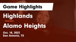 Highlands  vs Alamo Heights  Game Highlights - Oct. 18, 2022