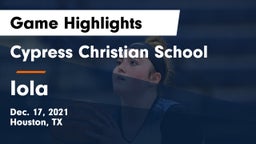 Cypress Christian School vs Iola  Game Highlights - Dec. 17, 2021