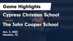 Cypress Christian School vs The John Cooper School Game Highlights - Jan. 4, 2022