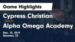 Cypress Christian  vs Alpha Omega Academy  Game Highlights - Dec. 13, 2019