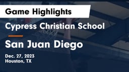 Cypress Christian School vs San Juan Diego  Game Highlights - Dec. 27, 2023