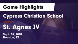 Cypress Christian School vs St. Agnes JV Game Highlights - Sept. 26, 2020