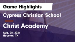 Cypress Christian School vs Christ Academy Game Highlights - Aug. 28, 2021