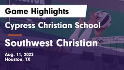 Cypress Christian School vs Southwest Christian  Game Highlights - Aug. 11, 2022