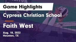Cypress Christian School vs Faith West Game Highlights - Aug. 18, 2022