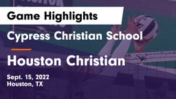 Cypress Christian School vs Houston Christian  Game Highlights - Sept. 15, 2022