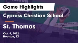 Cypress Christian School vs St. Thomas  Game Highlights - Oct. 6, 2022