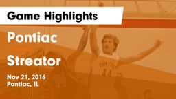 Pontiac  vs Streator  Game Highlights - Nov 21, 2016