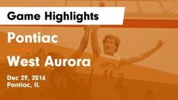 Pontiac  vs West Aurora  Game Highlights - Dec 29, 2016