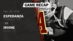 Recap: Esperanza  vs. Irvine  2016