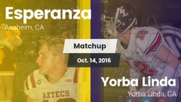 Matchup: Esperanza vs. Yorba Linda  2016