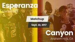 Matchup: Esperanza vs. Canyon  2017