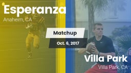 Matchup: Esperanza vs. Villa Park  2017