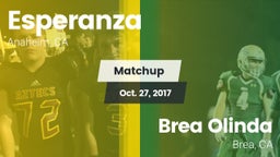 Matchup: Esperanza vs. Brea Olinda  2017