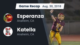 Recap: Esperanza  vs. Katella  2018
