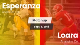 Matchup: Esperanza vs. Loara  2018