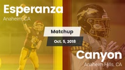 Matchup: Esperanza vs. Canyon  2018