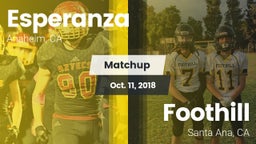 Matchup: Esperanza vs. Foothill  2018